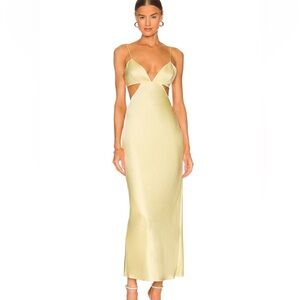 Butter Yellow Chic Cutouts Backless Gold Jacy Dress size 4
